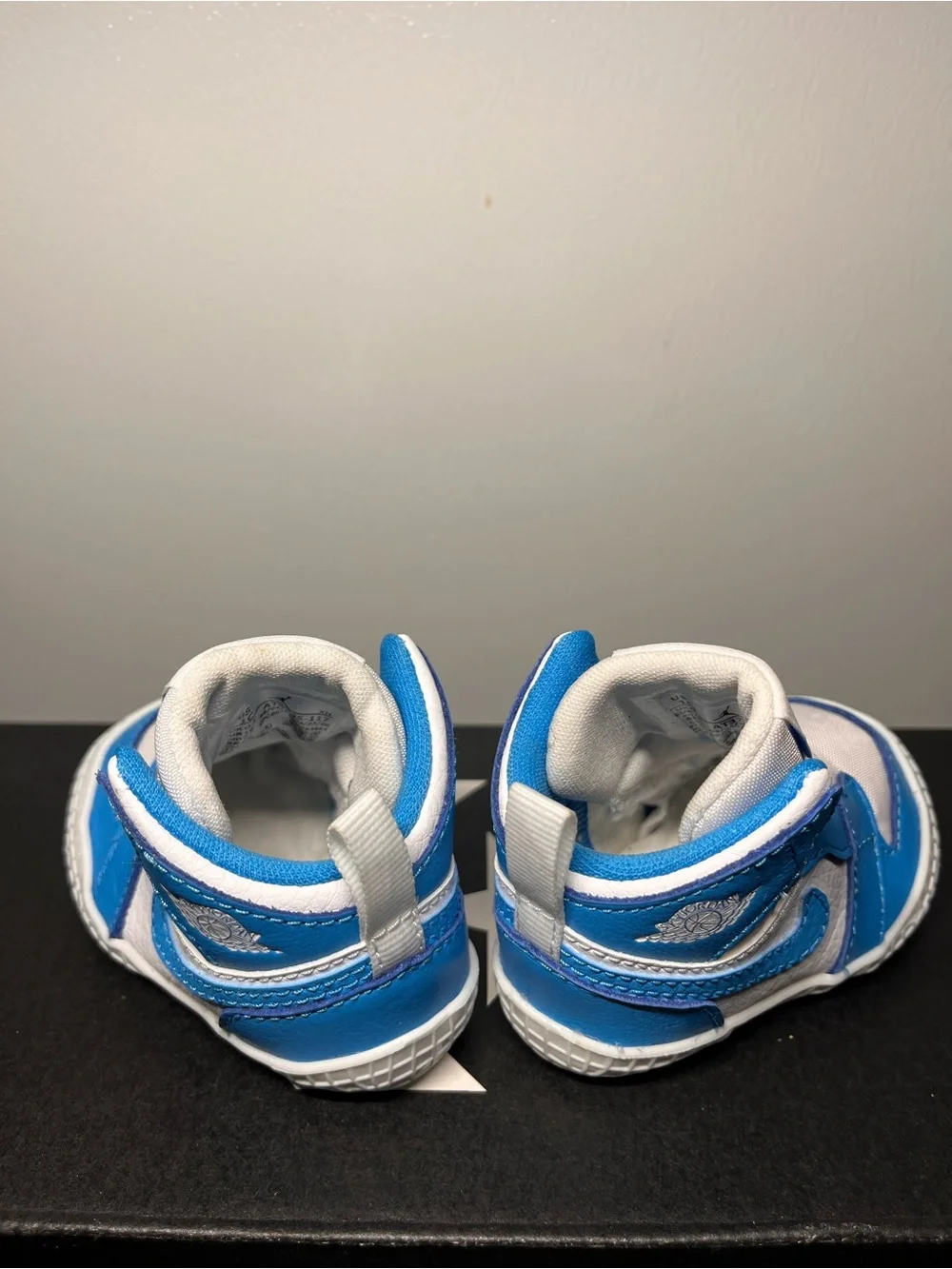 Jordan baby White and Blue High-Top Sneakers